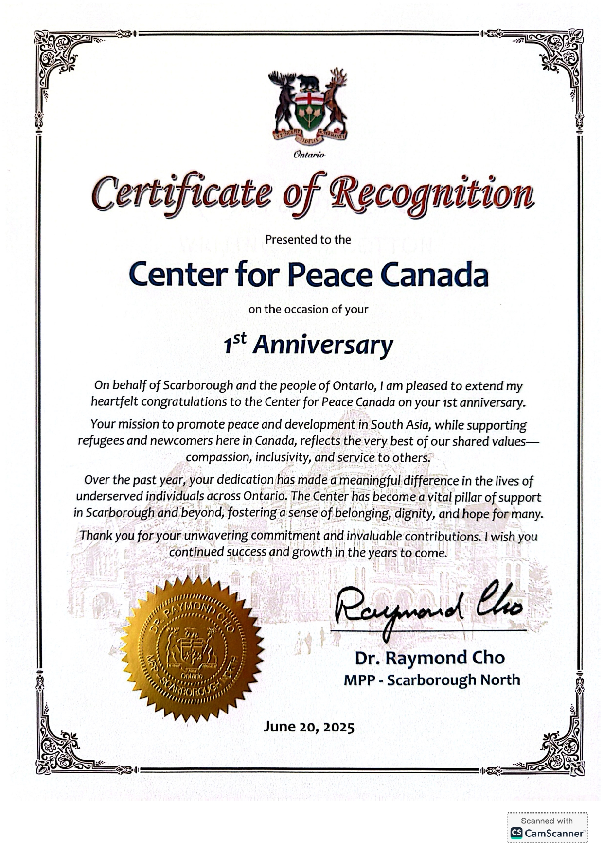 MPP Certificate 1